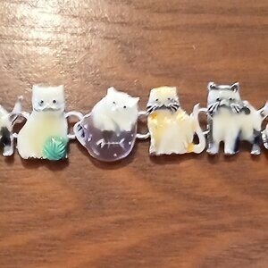 WOMEN'S CAT BRACELET   Enamel New  Without Tags